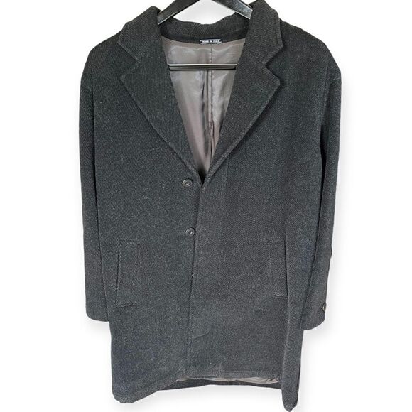 Mondo Di Marco Gray Wool Long Jacket, Men Sz 42 - Picture 1 of 4